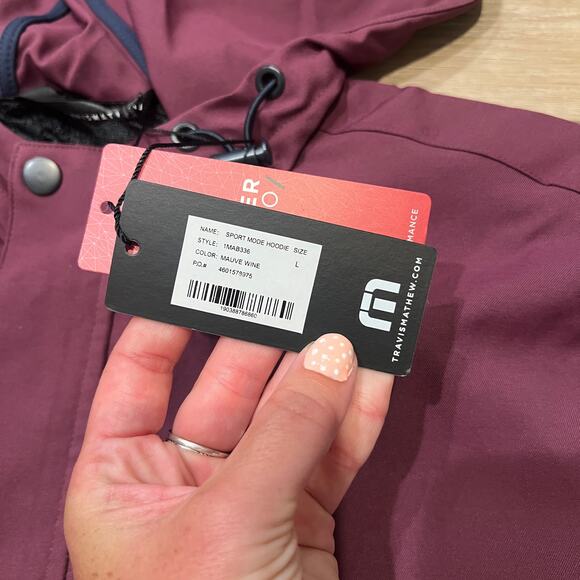 TRAVIS MATHEW Men's Sport Mode Hoodie Size L In Mauve Wine - Picture 11 of 14